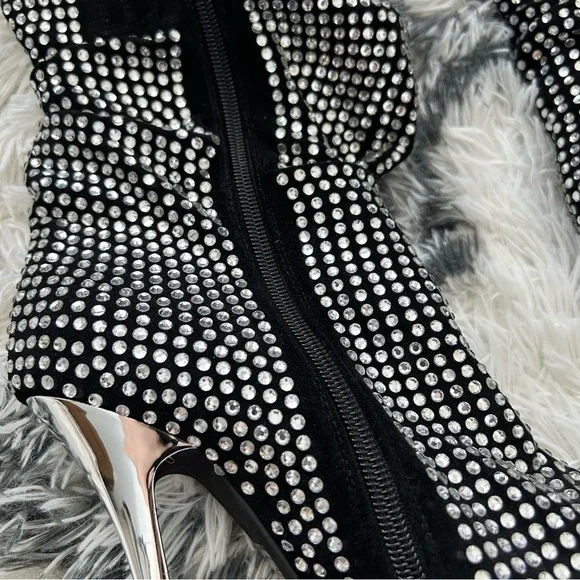 Jeffrey Campbell Rhinestone Slouch Boots - Picture 2 of 12